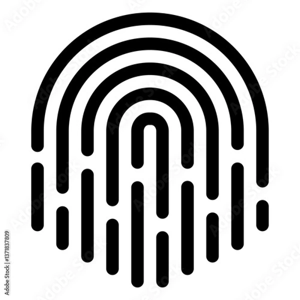 Fototapeta Unique fingerprint icon, symbolizing identity and security