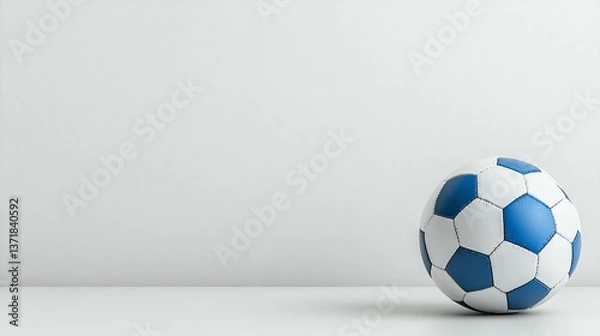 Obraz Soccer ball on white background