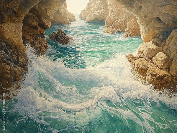 Fototapeta Scenic View of the Enchanting Corse Aurore Landscape
