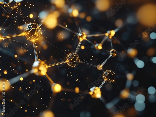 Fototapeta Advanced Medical Technology Background Featuring DNA Molecule Structure