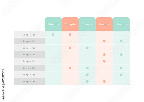 Obraz 企画書に使えるシンプルな表テンプレート素材