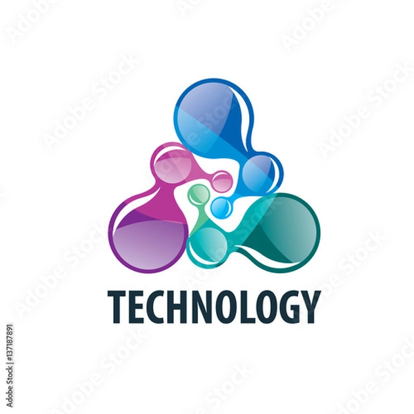 Fototapeta vector logo technology