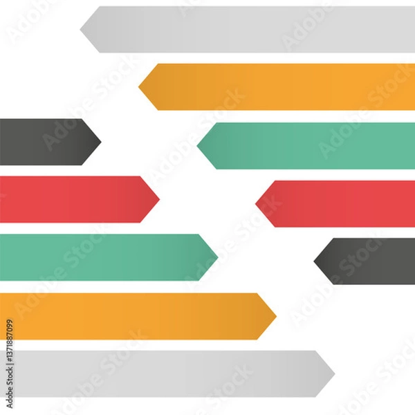 Fototapeta Colorful, geometric, sequential design elements