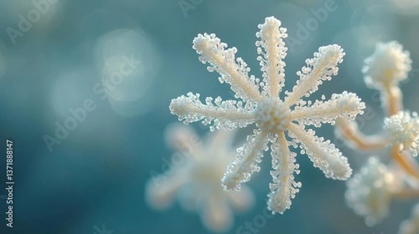 Obraz Delicate White Flower Clusters on a Branch