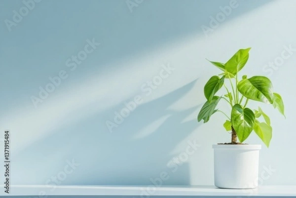 Obraz Potted plant with light