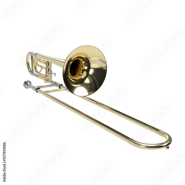 Obraz slide trombone isolated
