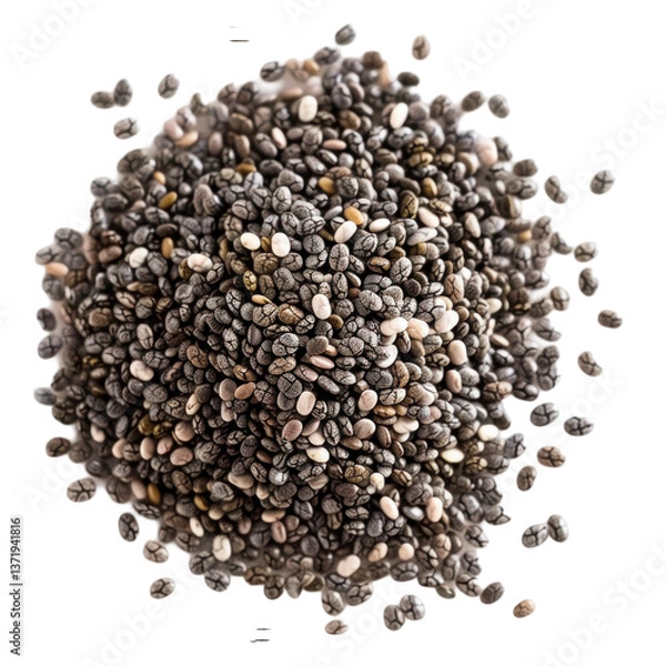 Obraz chia seeds isolated on transparent background 