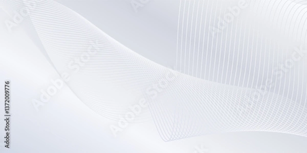 Obraz Vector background with flowing lines. Digital future technology background simple art design