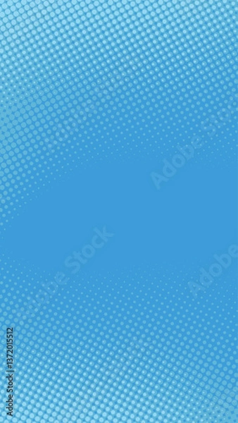 Fototapeta Light blue vertical background halftone waves. Suitable for comics, prints, posters, etc.