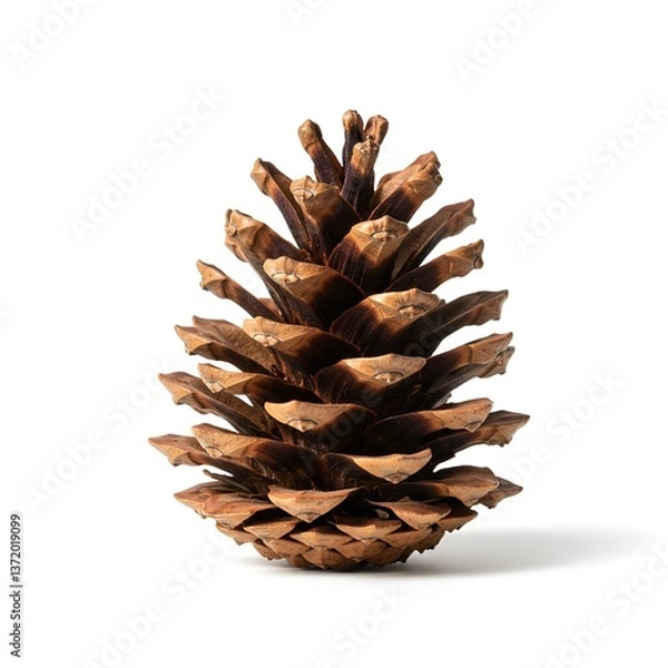 Obraz Pine cone isolated on white background for seasonal decor