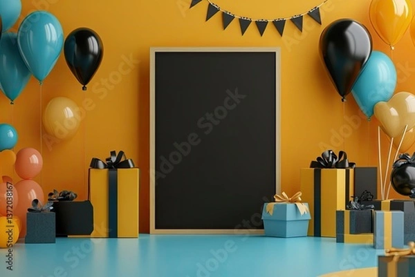 Fototapeta High Definition Image of Funny Black Friday Decoration