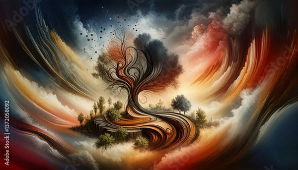 Obraz earth element unconventional design