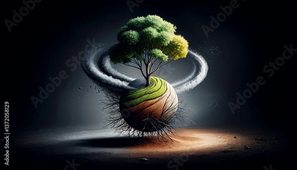 Obraz earth element unconventional design