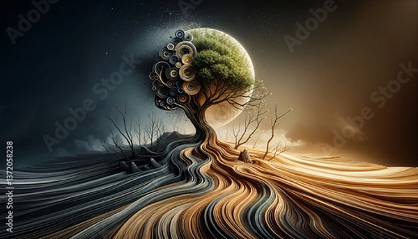 Obraz earth element unconventional design