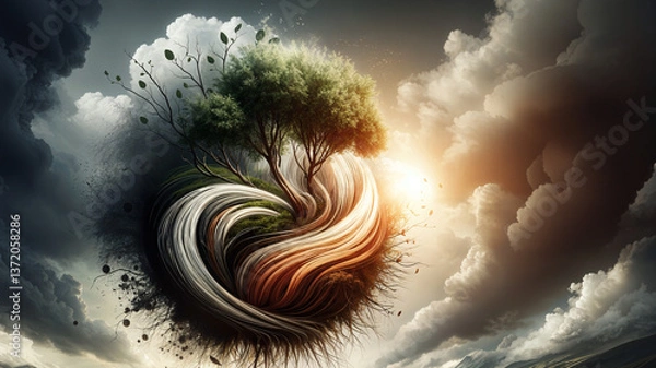 Obraz earth element unconventional design