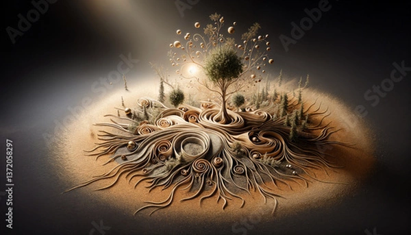 Obraz earth element unconventional design