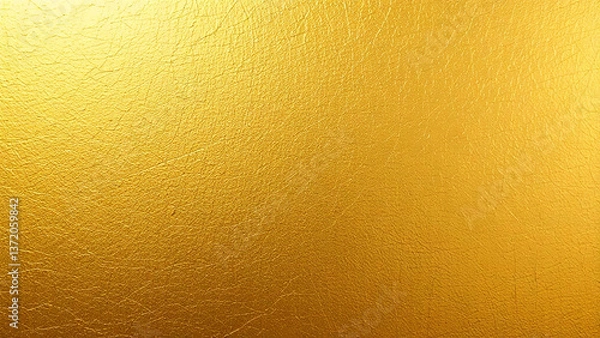 Fototapeta Luxury Gold Foil Texture with Fine Metallic Grain and Reflective Sheen