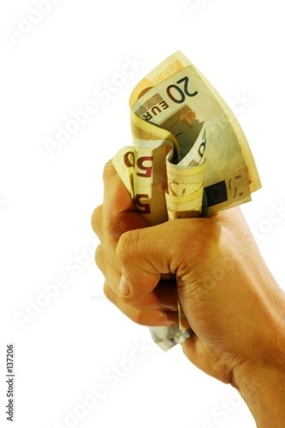 Obraz mano agarrando dinero