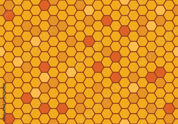 Obraz Honeycomb abstract cartoon pattern, Honey comb hexagonal colored pattern design
