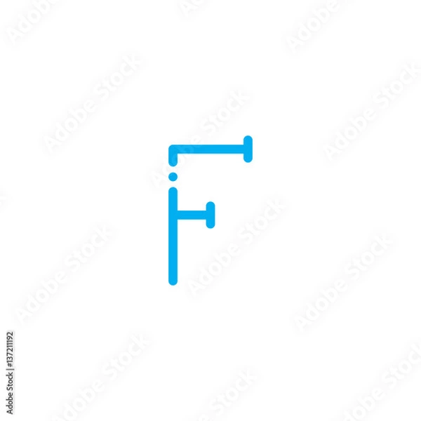 Fototapeta Thin vector font