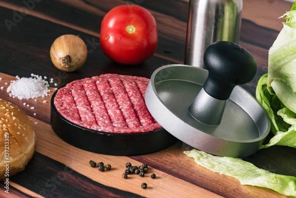 Obraz Hamburger Patty Press