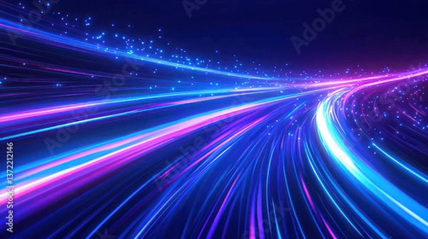 Obraz abstract blue light