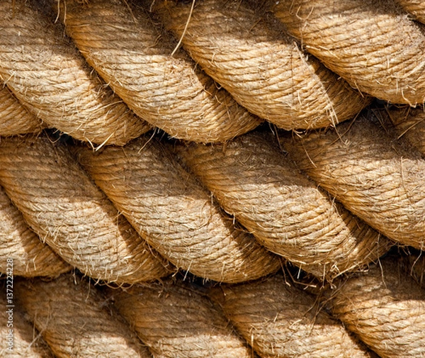 Fototapeta close up of a large thick rope