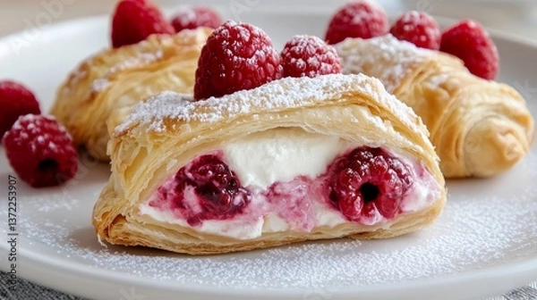 Fototapeta Irresistible Raspberry Cream Cheese Bites:For the Crus