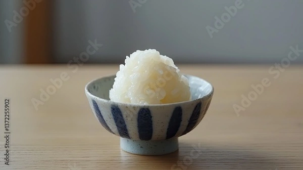 Obraz A Single Grain of White Rice in Focus