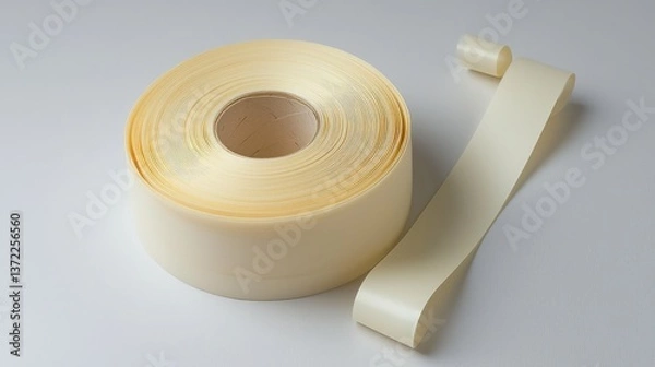 Fototapeta A Single Length of Paper Tape in Focus