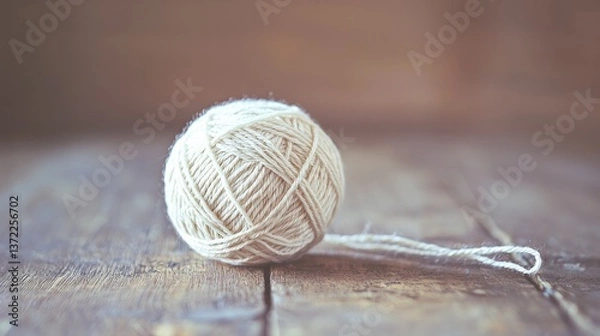Fototapeta The Delicate Simplicity of a White String