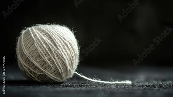 Fototapeta The Delicate Simplicity of a White String