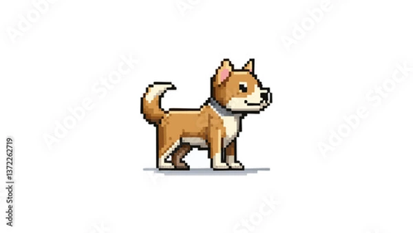 Obraz A simple dog in pixel art