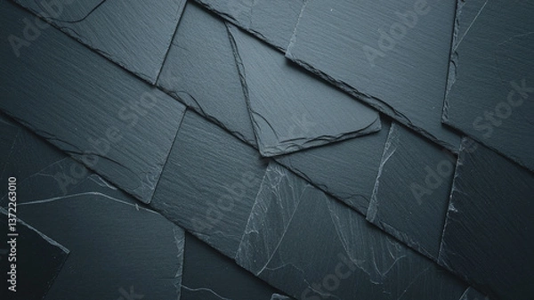 Obraz Dark Grey Slate Texture Background, Minimal and Clean Design, Perfect for Modern Aesthetics