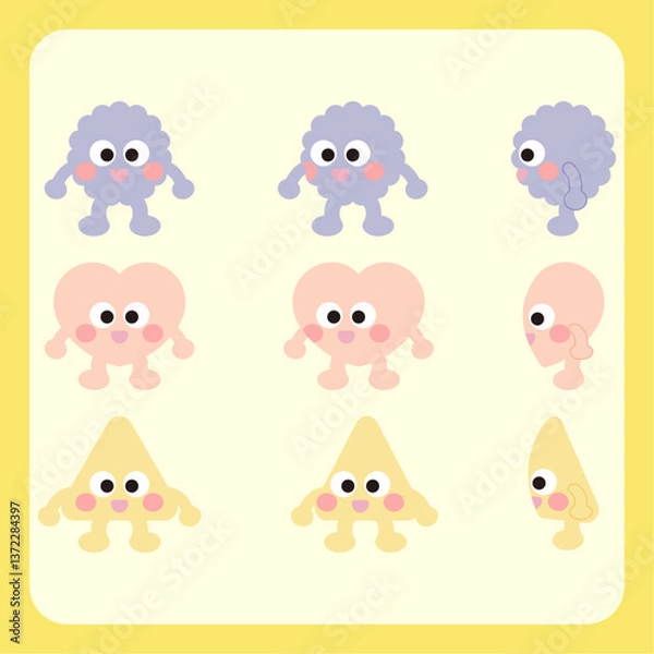 Obraz 도형 캐릭터 턴어라운드 모음_02