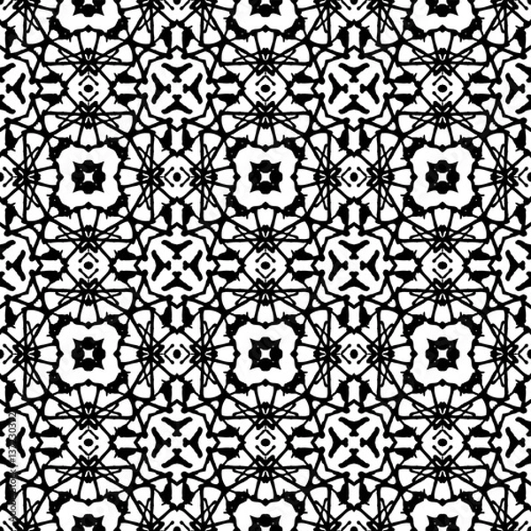 Fototapeta Vector art deco pattern in black and white