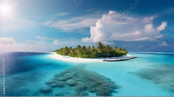 Obraz tropical island in the caribbean