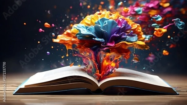 Obraz magic book with magic light