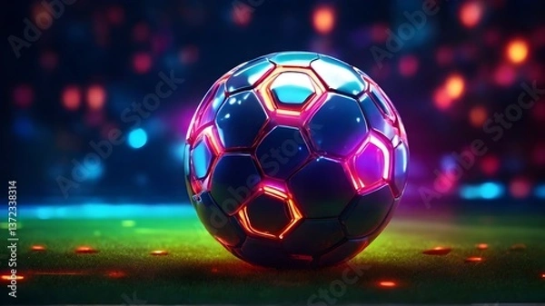 Obraz soccer ball in the night
