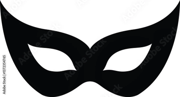 Obraz silhouette carnival mask vector