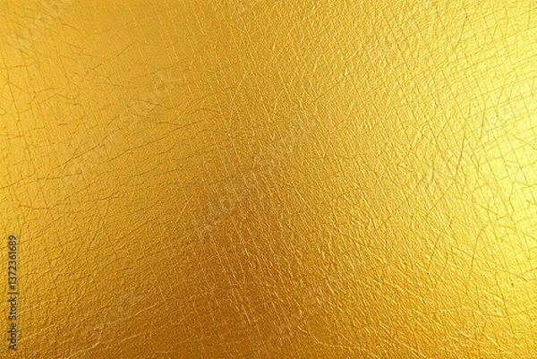 Fototapeta Luxury Gold Foil Texture with Fine Metallic Grain and Reflective Sheen
