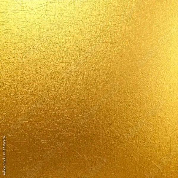 Fototapeta Luxury Gold Foil Texture with Fine Metallic Grain and Reflective Sheen

