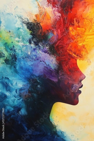 Fototapeta A modern artwork that captures the essence of abstract creativity through an innovative style.