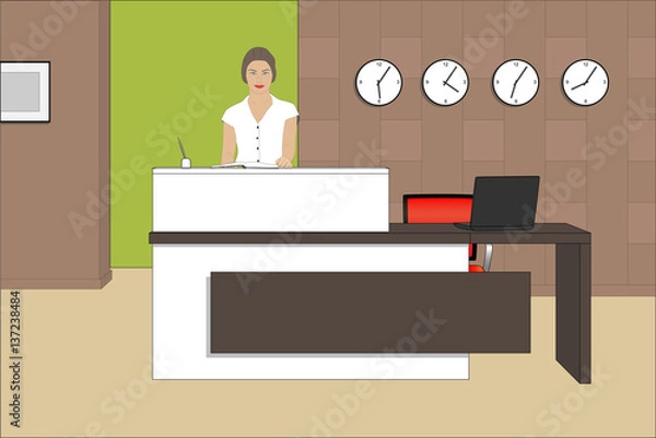 Fototapeta Reception desk 