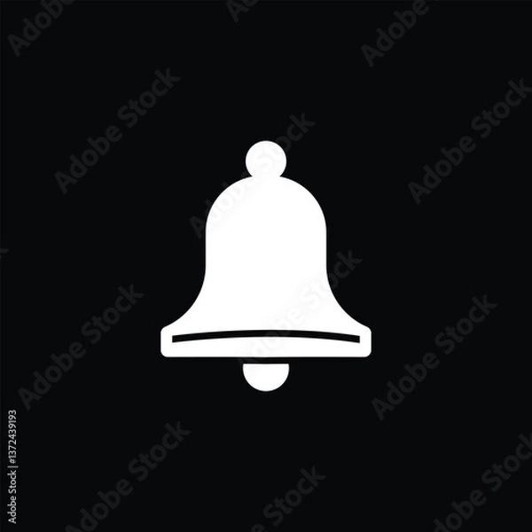 Obraz Minimalist Liberty Bell Vector Illustration for Independence Day Celebration - Simple Clean Black and White Silhouette Graphic for Patriotic Design Projects