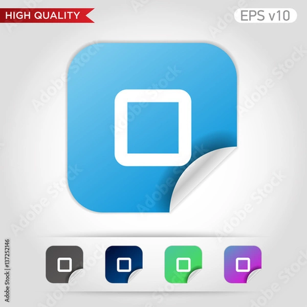 Fototapeta Stop playing icon. Button with playing icon. Modern UI vector.