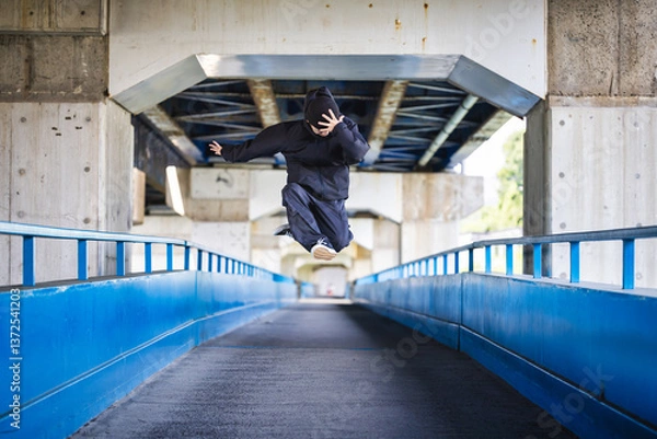 Obraz 若いダンサーのストリートダンスパフォーマンス