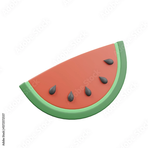 Obraz 3D Watermelon Slice Icon