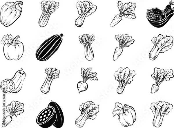 Obraz Vegetable Svg Bundle