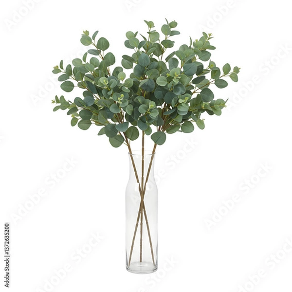 Fototapeta Modern Minimalist Eucalyptus Room Decor Arrangement